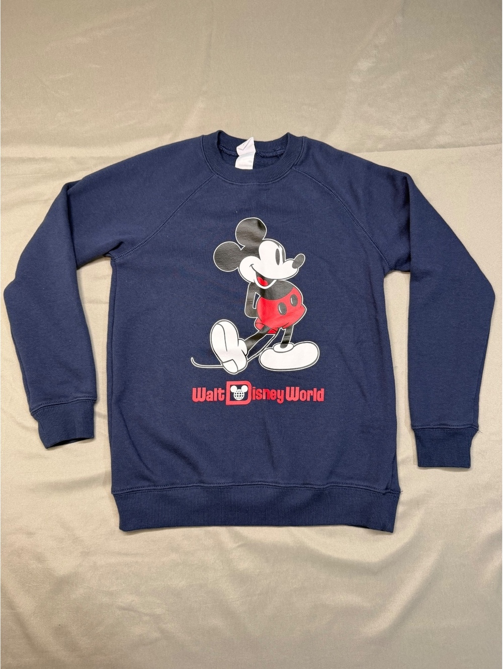 Walt Disney World Youth Navy Blue Mickey Mouse Sweatshirt Kids Size 9/10